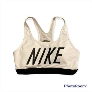 White Nike Sports Bra Sz M Nike Logo